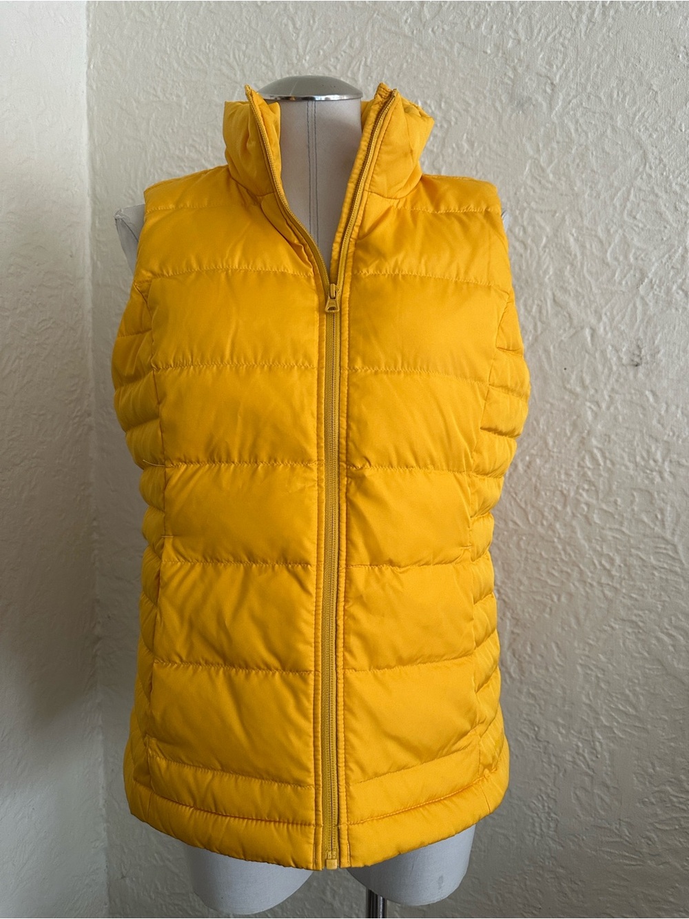 Lands End Warm Down Yellow Puffer Vest NWT Medium